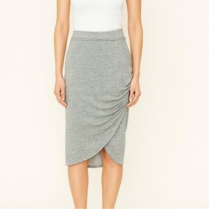 Wilfred Free Aritzia Women's Grey Side Cinched Tyra Skirt Women’s Medium